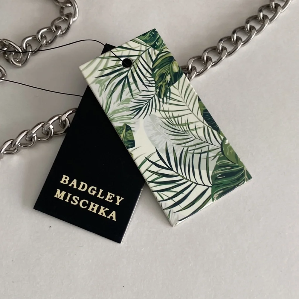 Women’s Metal Fringe Vegan Leather Purse BADGLEY MISCHKA Taupe - Picture 4 of 7